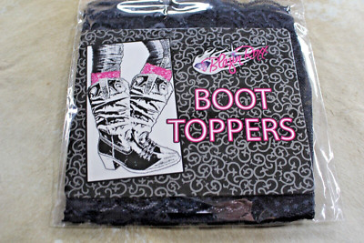 Blazin Roxx Womens Boot Toppers 6.5 X 6 OS Black Lace Stretch Wear over Jeans