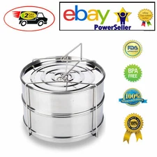 Stackable Insert Pan Stainless Cooking Accessories 6-8 Quart fits Instant Pot