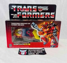 Transformers Original G1 1986 Hot Rod Complete w Box Bubble Autographed