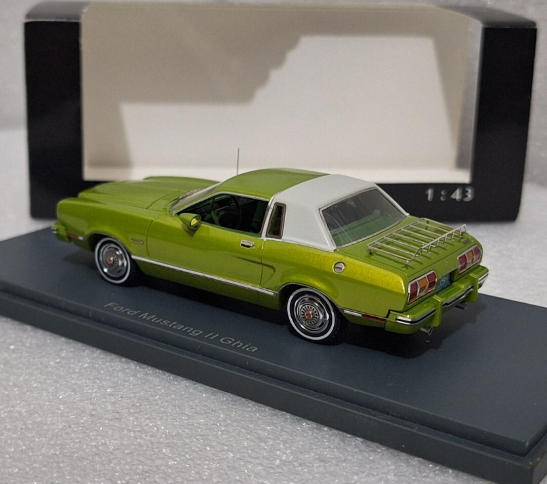 Ford Mustang II Ghia 1974 Light Green Met 1:43 Neo 44760 EXTREMELY