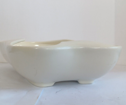 VTG Red Wing USA Bowl #899 Elongated Ceramic Dish c1940 Art Pottery 9" Cream - Afbeelding 3 van 11