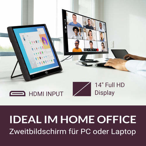 PTL 1400 V2 14" FullHD Portabler TV mit DVB-T2, HDMI IN, etc. - Bild 4 von 8