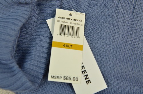 Geoffrey Beene Men's Half Zip Pullover Sweater Fleece Size 4XL-Tall NEW $85 Warm - Picture 12 of 12
