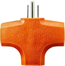 TriSonic 3 Outlet UL Adapter Heavy-Duty Grounded Power Tap T-Shaped Power Outlet