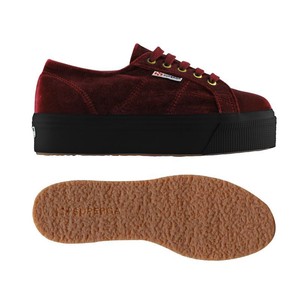 SUPERGA 2790 Scarpe DONNA VELVETW Rosso Scuro PILE zeppa 4cm velluto Aut/Inv A77 SUPERGA 2790 Scarpe DONNA VELVETW Rosso Scuro PILE zeppa 4cm velluto Aut/Inv A77