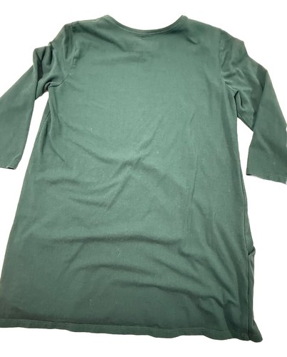 Eileen Fisher Tunika T-Shirt Gr. Petite PP 3/4 Ärmel Bio Baumwolle dunkelgrün - Bild 10 von 10