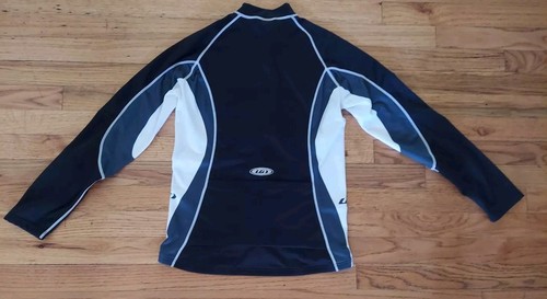 LG Louis Garneau Cyclin Jacket Womens Medium Black White Zip Up Pocket M - Picture 6 of 7