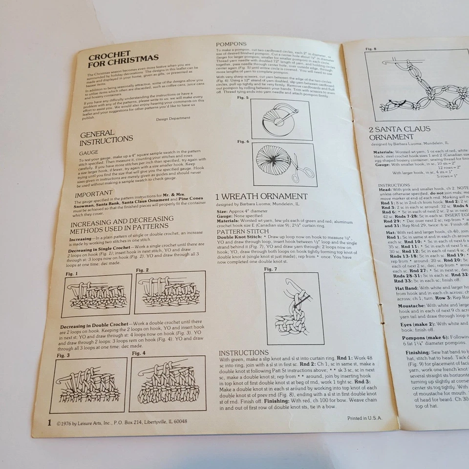 Artes de ocio ganchillo para folleto de Navidad 81 Papá Noel medias muñecos de nieve adornos Foto 3 de 3