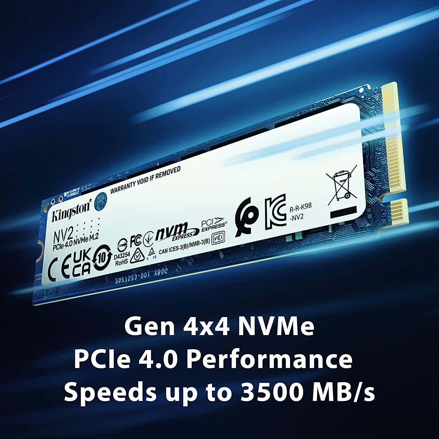 Ssd Kingston NV2 NVMe PCIe 4.0 SSD Pc 1000G M.2 2280 1TB -SNV2S/1000G - Foto 4 di 6
