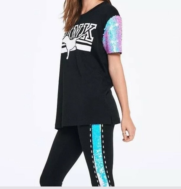 Victoria/'s Secret PINK Bling Tropical Tee XS