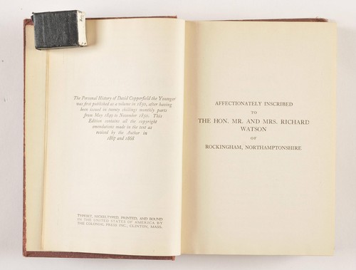 David Copperfield Charles Dickens Books Inc. Volume I Vintage Hardcover - Imagen 2 de 8