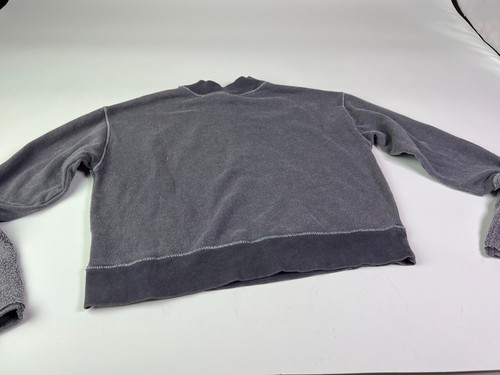 Free People Womens Look Ahead Sweatshirt Long Sleeves Cropped Boxy Gray Small - Picture 10 of 10