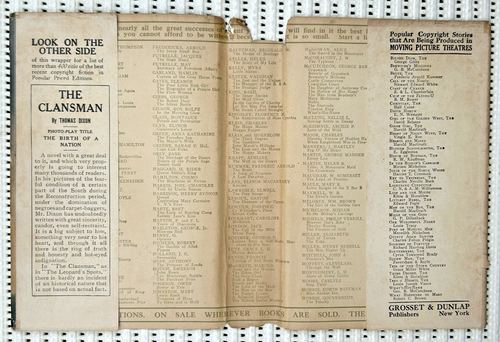 The Clansman Photo-Play Title: The Birth Of A Nation Hardcover DJ Illust. 374pg - Picture 9 of 18