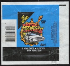 1989 Topps Back to the Future II 2 Opened Wax Pack Wrapper CC944