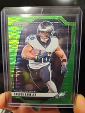 Saquan Barkley 2024 Prizm Neon Green Pulsar. Eagles Superbowl Team.