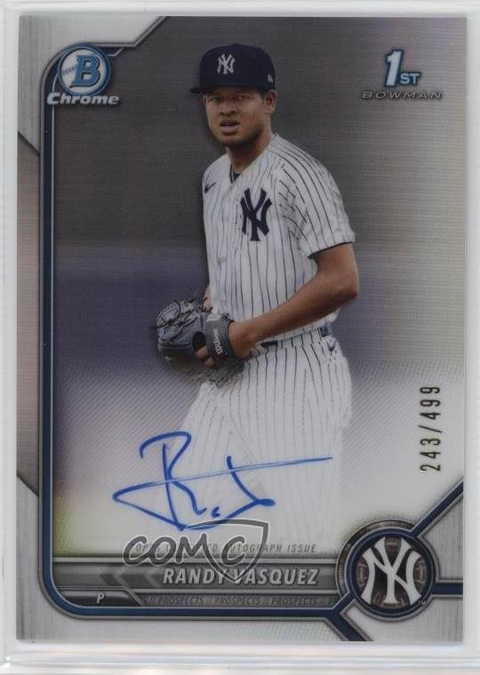 2022 Bowman Chrome Prospect Refractor 243/499 Randy Vasquez #CPA-RV Auto 1f86