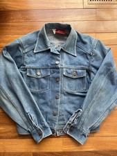 Vintage Dickies Men's Denim Trucker Jacket XL Made In Mexico Distressed