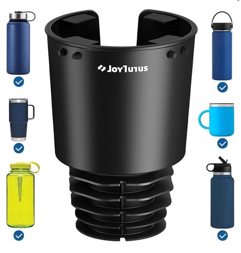 Set of 2, JOYTUTUS Upgraded Car Cup Holder Expander with Offset Base Black - Picture 10 of 12