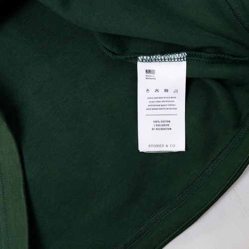 Stoned & Co “When Brotherhood Begins” Tee Men’s Small Green Graphic Streetwear - Picture 4 of 6