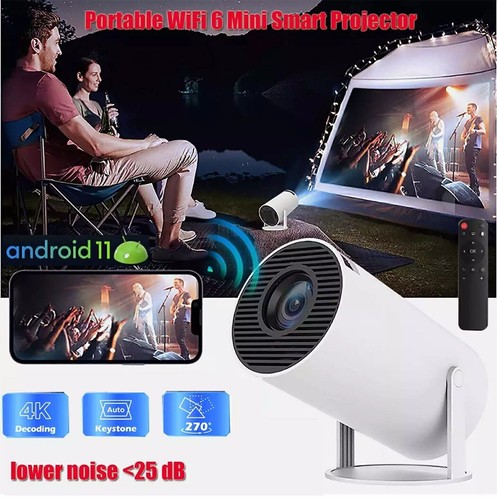 Proiettore Android Portatile 4K LED 5G Wifi Bluetooth HDMI Mini Home Video Theater - Foto 1 di 16