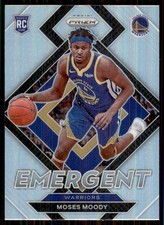 2021-22 Prizm Emergent Silver #16 Moses Moody RC Rookie Warriors