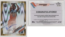 2021-22 Chrome OTE Overtime Elite Gold RayWave Refractor /50 Bryson Warren Auto