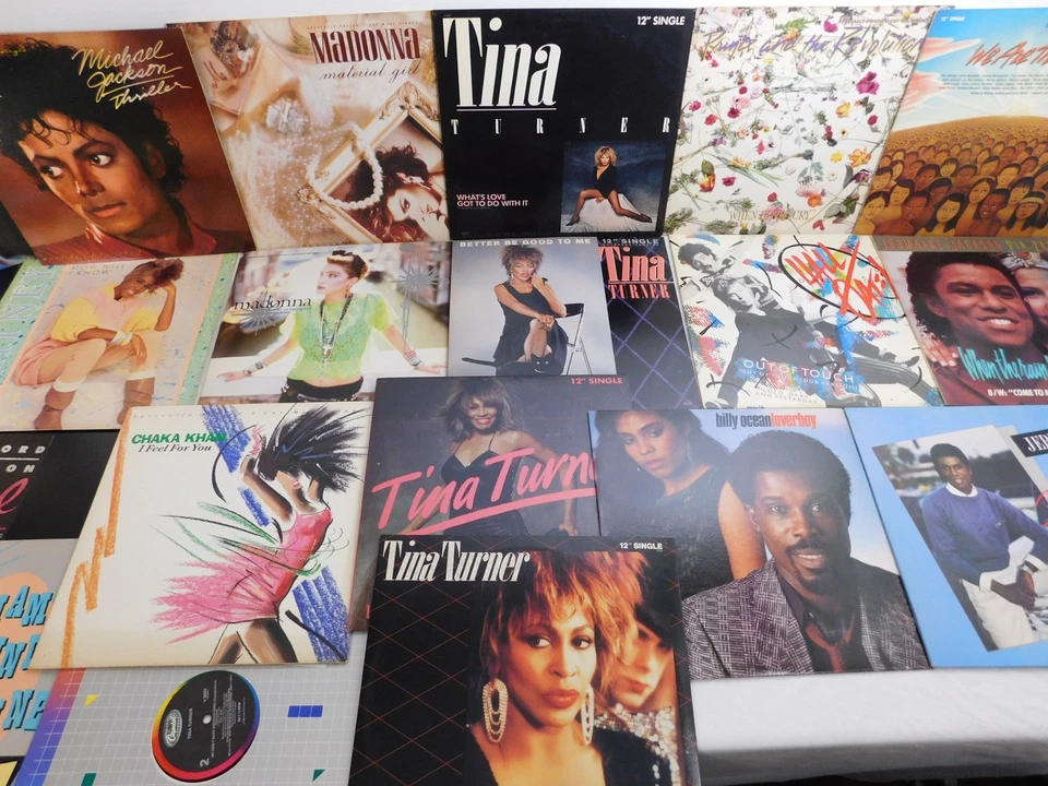 SINGLES Funk Soul & Pop Vinyl Record LP Collection x26 Tina Turner Wham! Jackson - Image 3 of 4