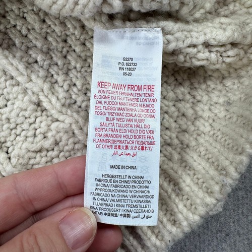 Cárdigan Suéter Tejido con Cable Mini Boden Niñas Beige 4T Botones Cálido - Imagen 3 de 9