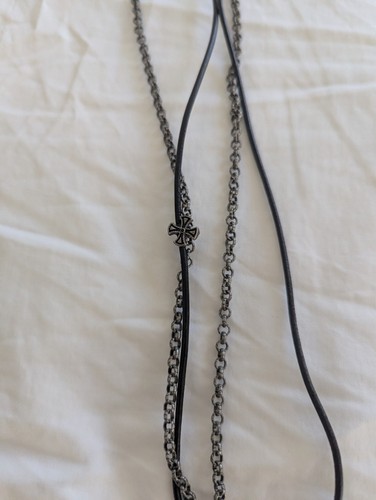 Collana doppio strato ricamata nave pirata vintage marca fortunata 13" - Foto 4 di 7