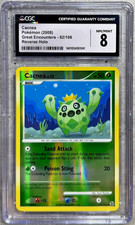 Pokémon Card Cacnea Reverse Holo CGC 8 NM/Mint, Great Encounters 62/106, 2008