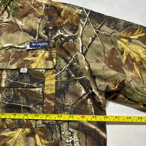 Columbia PFG Fishing Shirt Men's L Super Bahama Realtree Camo Vented Omni-Shade - Picture 9 of 11