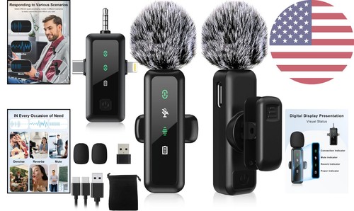 Set Microfoni Lavalier Wireless 3 in 1 - Essenziali per TikTok e YouTube Crea... - Foto 2 di 9