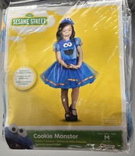Cookie Monster Plush Sesame Street 3T-4T Dress Up Halloween Deluxe Child Costume