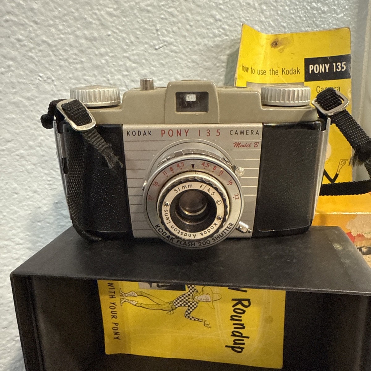 【希少】’50sビンテージ KODAK PONY135 Model B 完動美品 Kodak Pony 135 Model B Camera With 51mm f/4.5 Lens Vintage