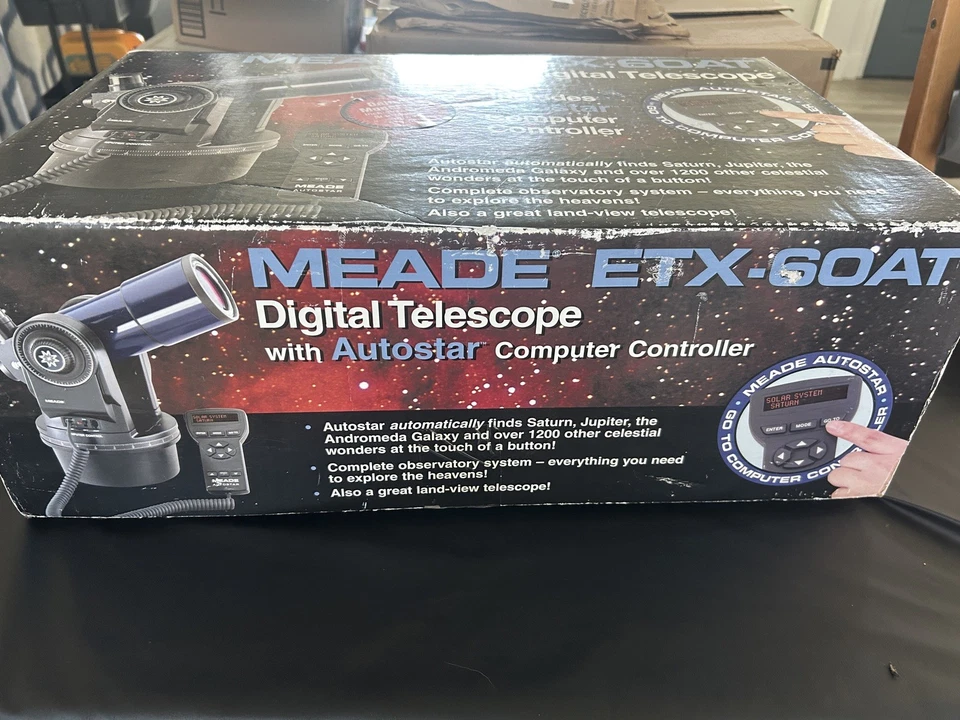 Meade ETX-60 AT Refractor Telescope in box with controller - Image 2 of 3
