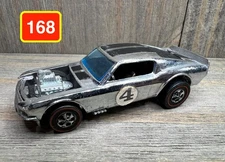 REDLINE Hot Wheels Redlines Mustang Boss Hoss Chrome Original Vintage 1970 168