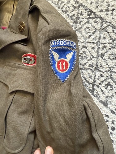 WW2 US Army 82nd Airborne 11th division Ike Jacket 36L - Imagen 3 de 23