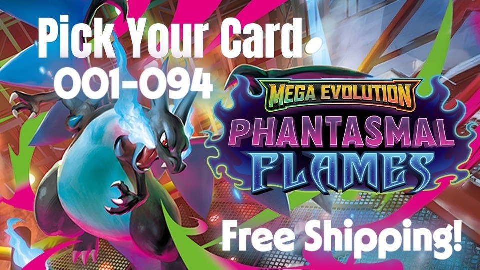 Phantasmal Flames 2025, Holo Rare, Common, EX – Choose Your Card! Pokémon TCG