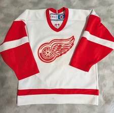 Vtg NHL Detroit Red Wings CCM Jersey JOSEPH 31 Hockey Youth L/XL