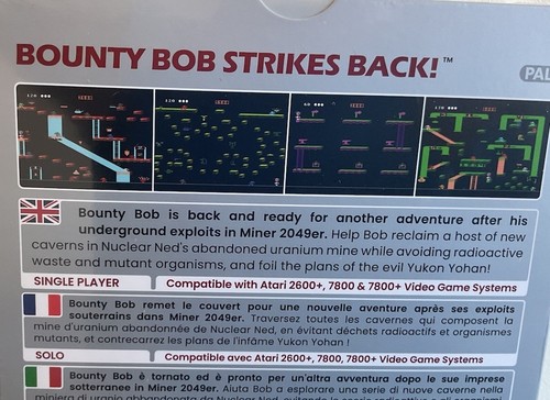 BOUNTY BOB STRIKES BACK-Atari 7800/700+ and A2600+. New & Sealed. - Picture 3 of 3