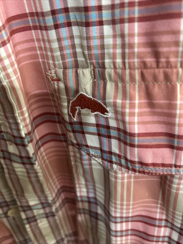 Camisa de Pesca Simms XL Manga Larga Naranja Cuadros - Imagen 2 de 4