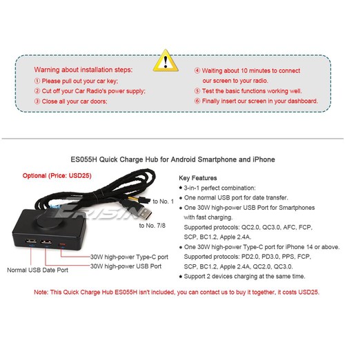 10,25" Android 14 DAB+ Autoradio für Audi Q3 Navi CarPlay 64GB 8 Kerne WiFi USB - Bild 24 von 24