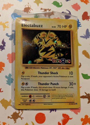 Pokemon TCG Electabuzz Toys R Us Promo 041/108 Kosmos Holo 2016 Sealed