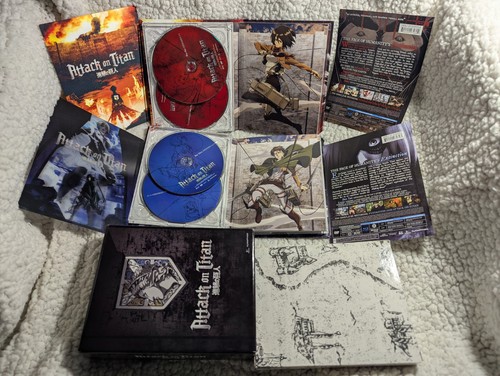 Attack On Titan Limited Edition Season 1 Part 1 & 2 Blu-ray/DVD Complete CIB LOT - Picture 7 of 9
