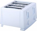Four slice toaster white compact kitchen appliance