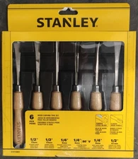 STANLEY Wood Carving Chisel Set 6pc STHT16863 Woodworking New - See Pics