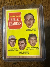 1962 TOPPS #56 WARREN SPAHN/JIM O'TOOLE/CURT SIMMONS/MIKE McCORMICK
