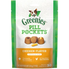 Greenies Pill Pockets Chicken Flavor Dog Treats 30 Count Capsule Size