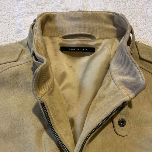 Gucci VTG Suede Single Biker Jacket Beige IT48 Tom Ford Used - Picture 3 of 7