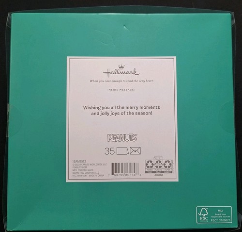 Hallmark Peanuts "Merry Christmas" 35ct Deluxe Weihnachtskarten NEU  - Bild 4 von 4